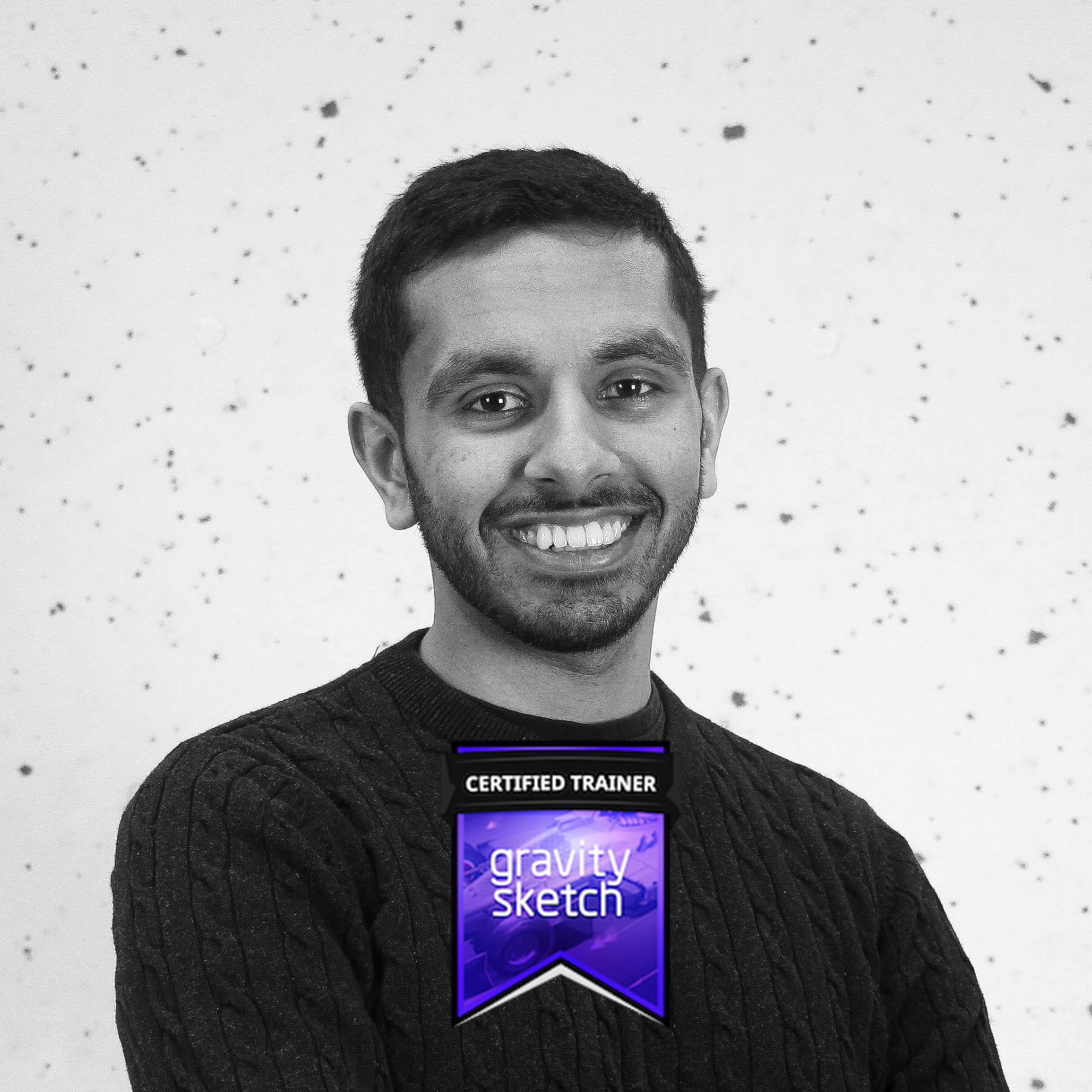 Priten Chauhan Product Designer with Gravity Sketch Certified Trainer Badge